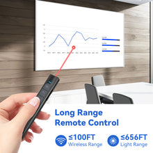 Load image into Gallery viewer, Presentation Clicker Wireless Presenter Remote, PowerPoint Clicker Computer Clicker with Red Light, Clickers for PowerPoint Presentations Slide Advancer with Volume Control for Mac/Laptop/Computer