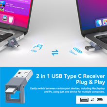 Load image into Gallery viewer, [Aluminum Alloy] + [2 in 1 USB C/A] Presentation Clickers for PowerPoint Presentations, PowerPoint Clicker with Laser Pointer Wireless Presenter PPT Slide Remote Control Computer Clicker for Mac