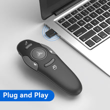 Load image into Gallery viewer, Wireless Presenter Remote, PowerPoint Clicker with Laser Pointer, USB Slide Clicker for Computer &amp; Laptop