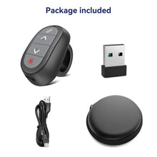 Load image into Gallery viewer, Finger Ring Presentation Clicker Wireless Presenter Remote: USB Rechargeable Clicker for PowerPoint Presentations, PowerPoint Clicker with Laser Pointer, Multi-OS Compatible