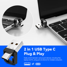 Load image into Gallery viewer, Presentation Clicker for PowerPoint Presentations, 2 in 1 USB Type C Powerpoint Clicker Wireless Presenter Remote with Volume Control, Computer Clicker USB Clicker for Windows/MacBook