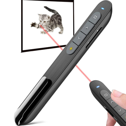 Presentation Clicker PowerPoint Clicker with Laser Pointer, Wireless Presenter Remote Slide Clicker for Powerpoint Presentations for Mac, Keynote, Computer, Laptop