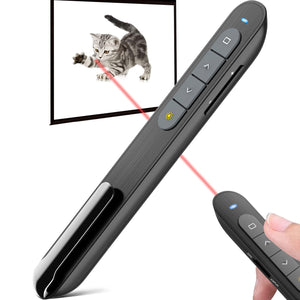 Presentation Clicker PowerPoint Clicker with Laser Pointer, Wireless Presenter Remote Slide Clicker for Powerpoint Presentations for Mac, Keynote, Computer, Laptop