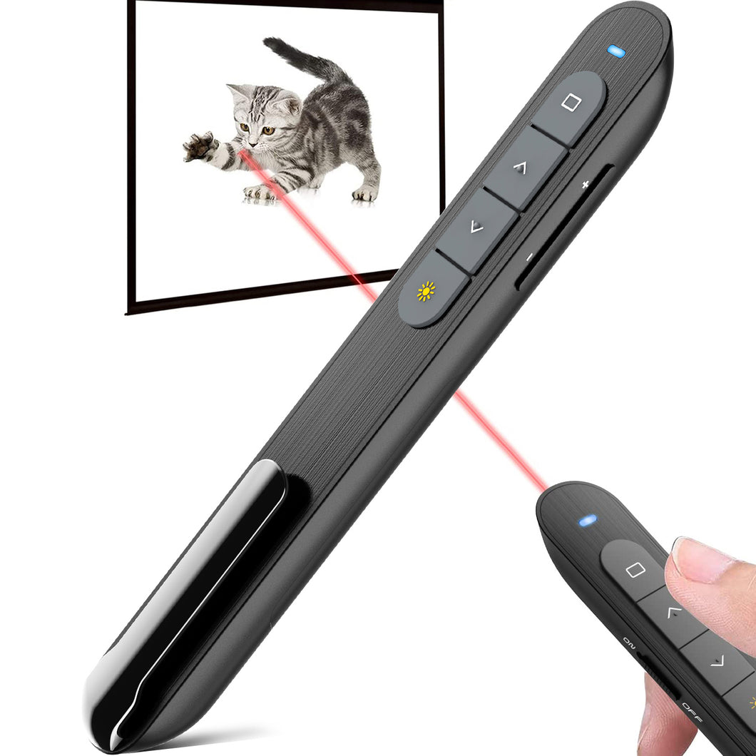 Presentation Clicker PowerPoint Clicker with Laser Pointer, Wireless Presenter Remote Slide Clicker for Powerpoint Presentations for Mac, Keynote, Computer, Laptop