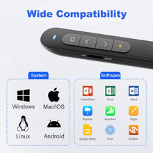 Load image into Gallery viewer, Presentation Clicker PowerPoint Clicker with Laser Pointer, Wireless Presenter Remote Slide Clicker for Powerpoint Presentations for Mac, Keynote, Computer, Laptop